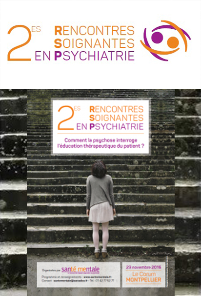 Affiche des 2èmes rencontres soignantes en psychiatrie, 2016